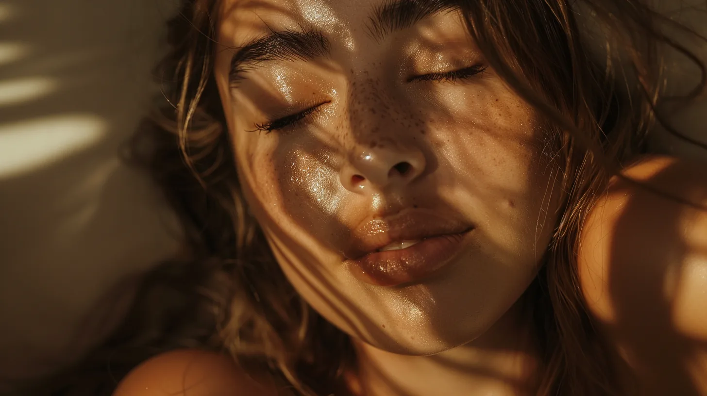 Warm skin portrait with luminous texture